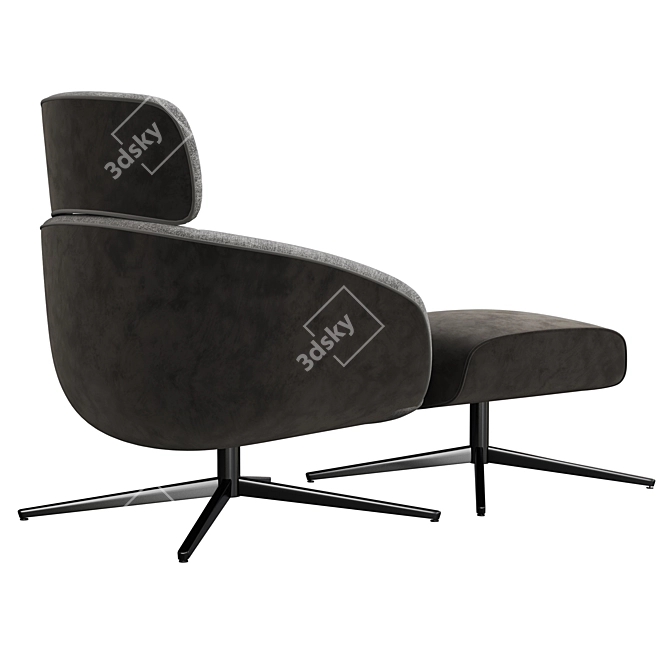 Minimalist Minotti Russell Armchair 3D model image 5