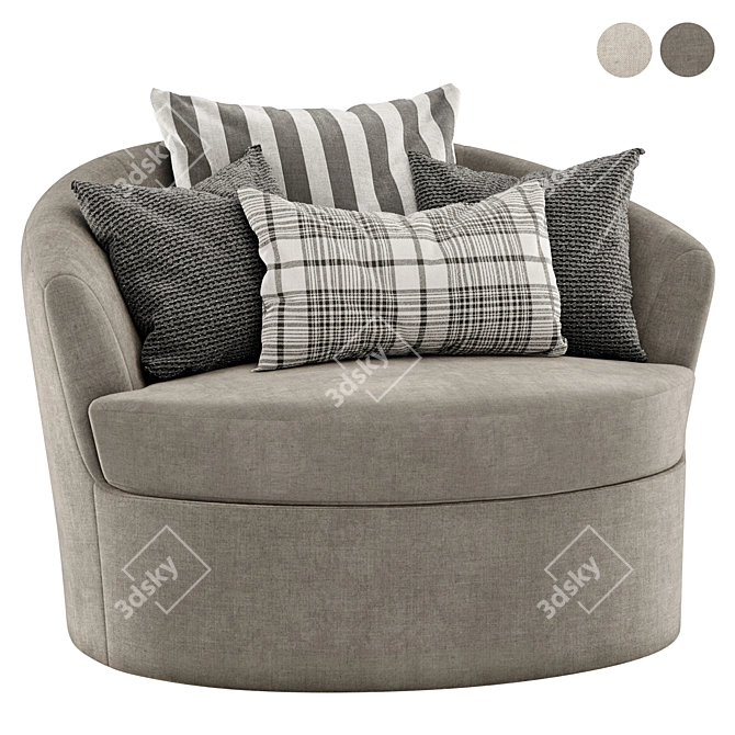 Malvern Swivel Chair: Stylish Comfort for Your Home 3D model image 2