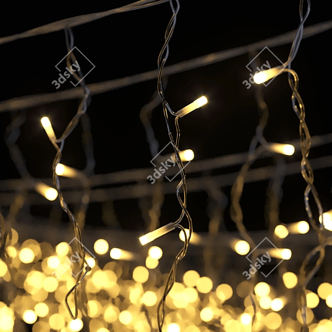 Customizable LED Garland: 10-50m Length 3D model image 2