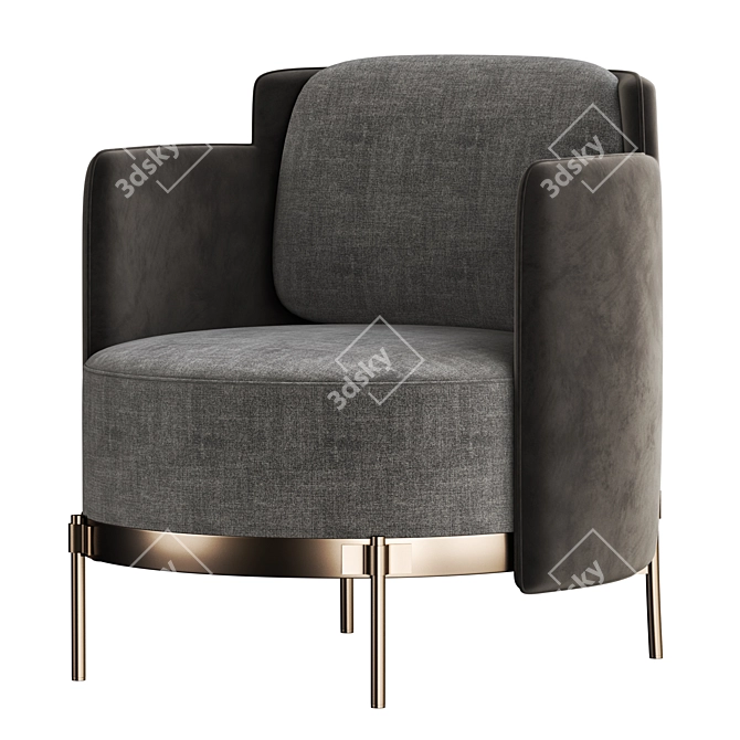 Modern Minotti Tape Armchair: Stylish & Comfortable 3D model image 1