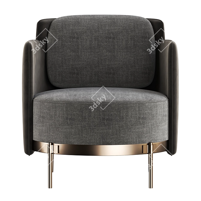 Modern Minotti Tape Armchair: Stylish & Comfortable 3D model image 3