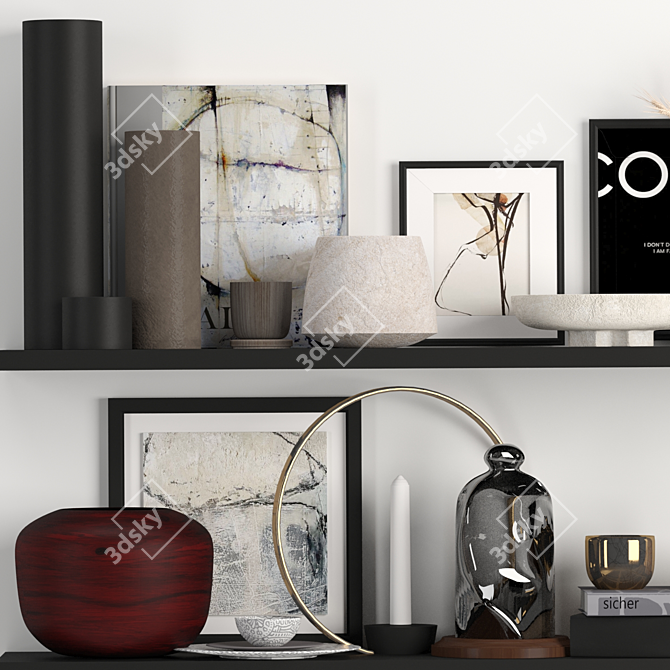 Elegant Home Decor Set 3D model image 2