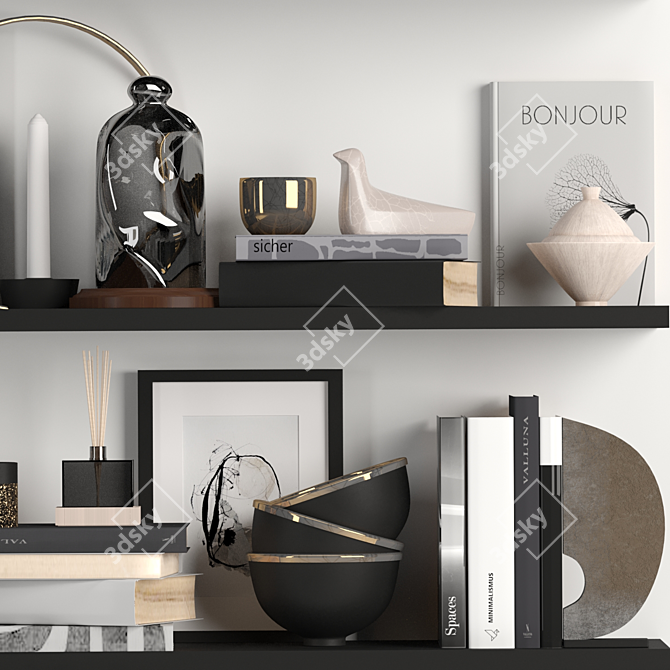 Elegant Home Decor Set 3D model image 3