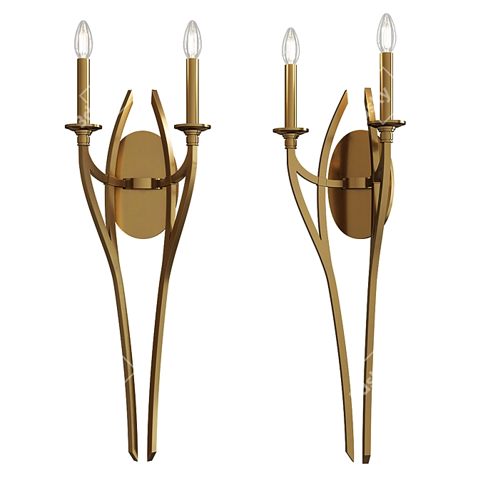 Elegant Covent Park Sconce 3D model image 1