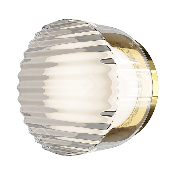 Modern Copper Sconce: Crisp Indoor Brilliance 3D model image 1