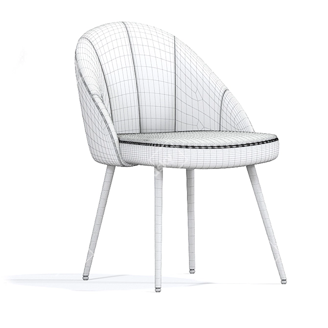 Elegant Dining Chair Set 3D model image 3