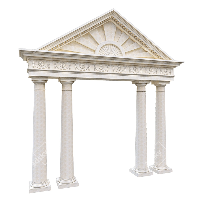 Title: Elegant Pediment for Interior Design 3D model image 1