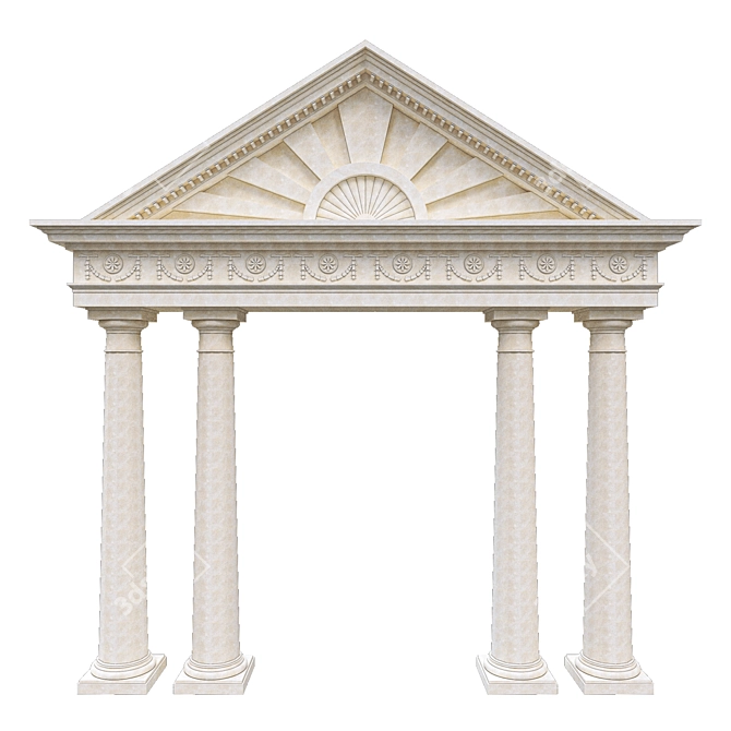 Title: Elegant Pediment for Interior Design 3D model image 2