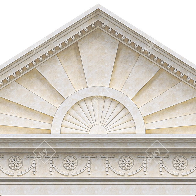 Title: Elegant Pediment for Interior Design 3D model image 3