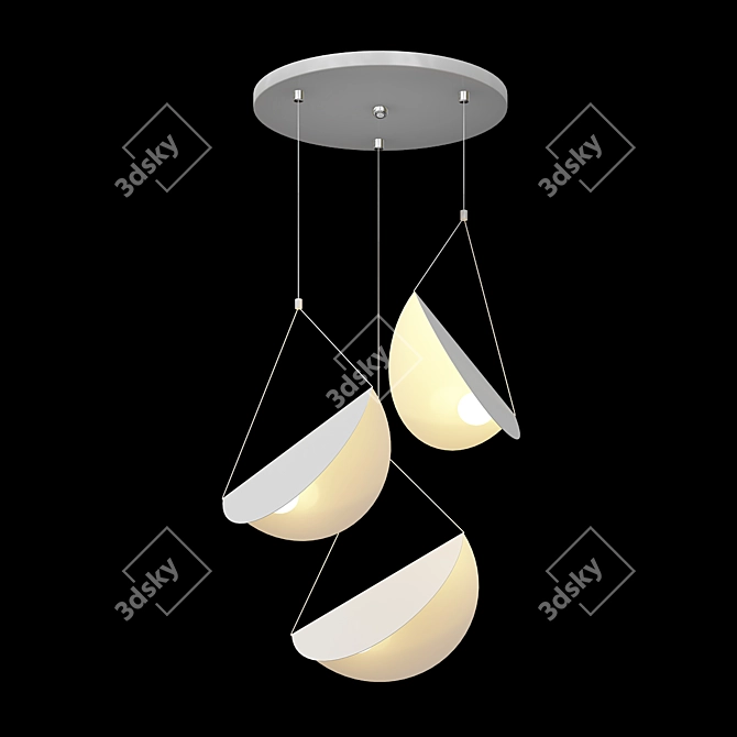 Floating Minimalist Pendant Light 3D model image 3