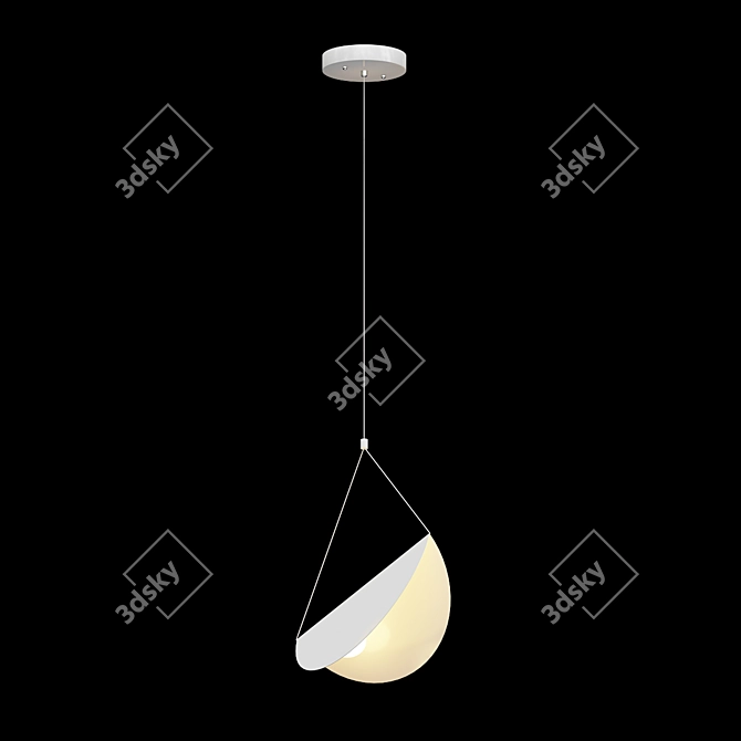 Floating Minimalist Pendant Light 3D model image 4