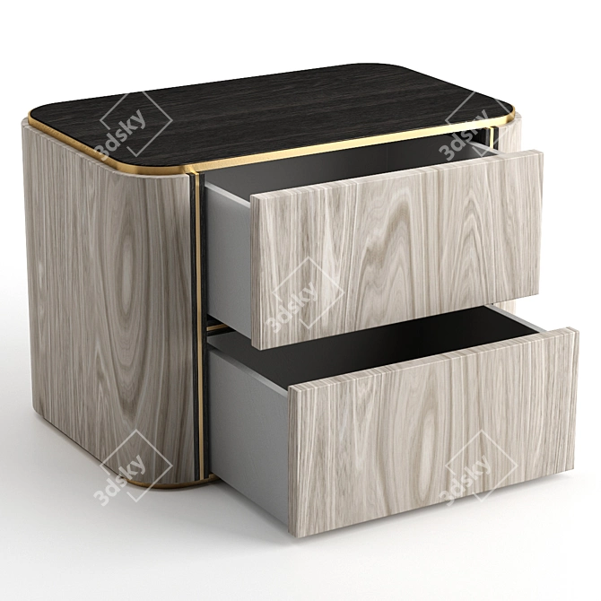 Frato Kent Bedside Table: Sleek and Stylish Storage 3D model image 1