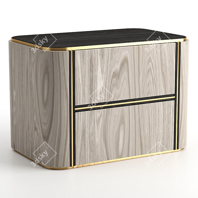 Frato Kent Bedside Table: Sleek and Stylish Storage 3D model image 2