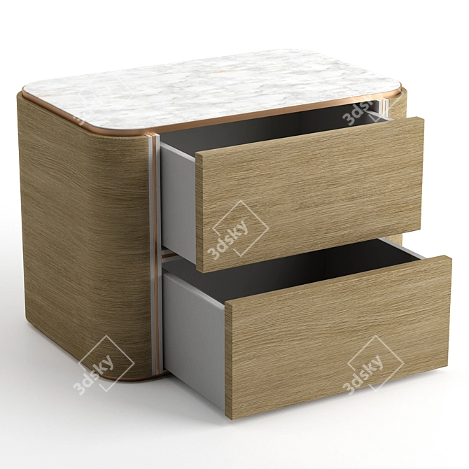 Frato Kent Bedside Table: Sleek and Stylish Storage 3D model image 4