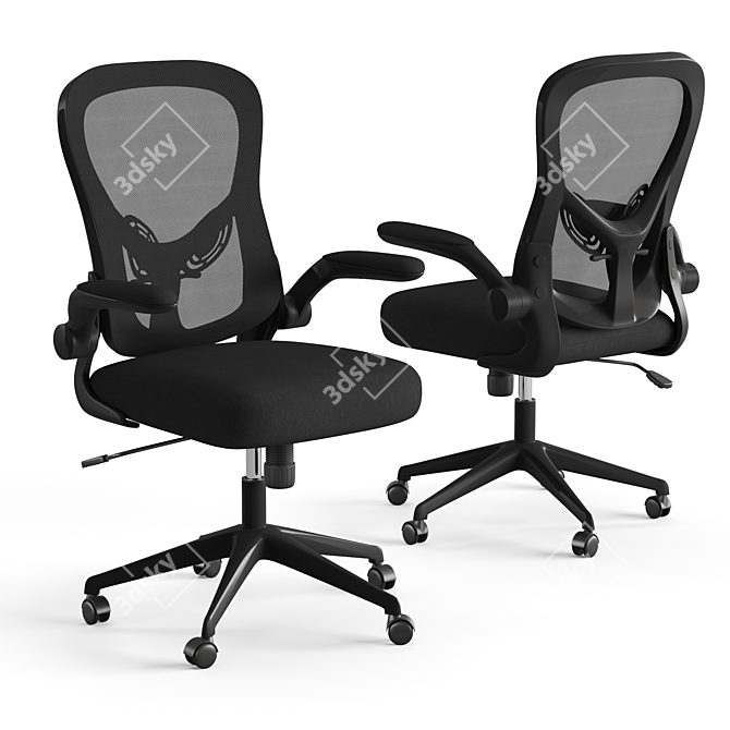 Xiaomi HBADA Double-Waisted Computer Chair 3D model image 2