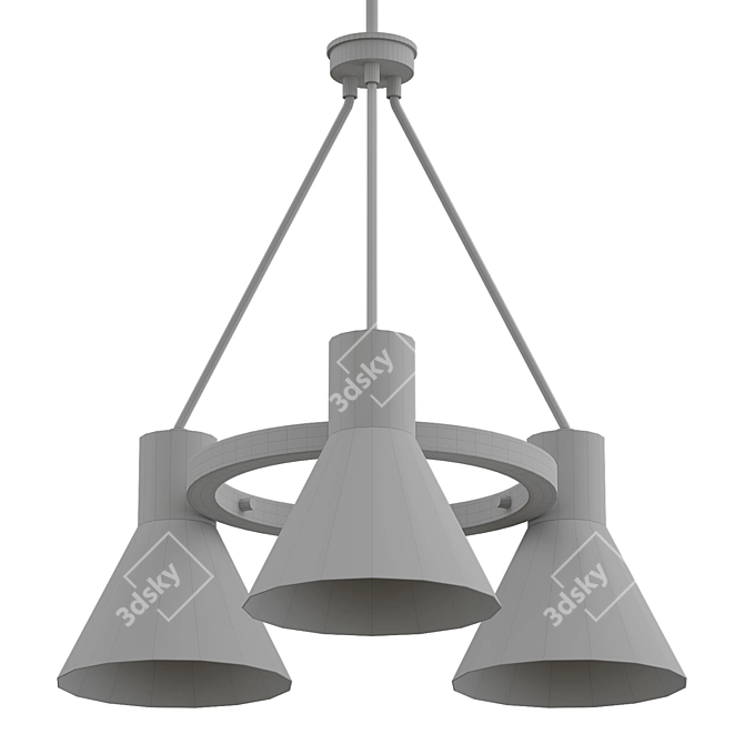 Modern Bronze Towner Chandelier 3D model image 2