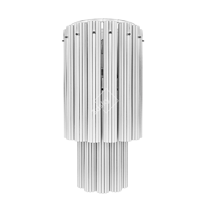 Modern Nickel Crystal Wall Sconce 3D model image 4