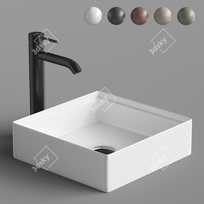 Stylish ArtCeram SCALINO Sink 3D model image 1