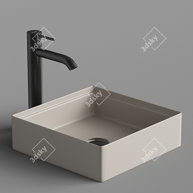 Stylish ArtCeram SCALINO Sink 3D model image 4