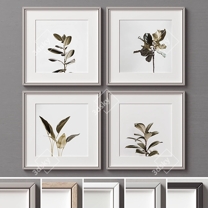 Modern Wood Picture Frames Set-278 3D model image 6