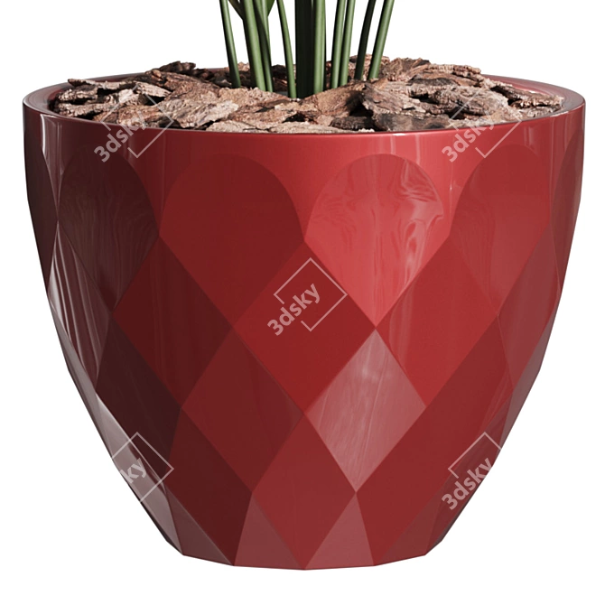 Tropical Vase Plant 3D Model 3D model image 4