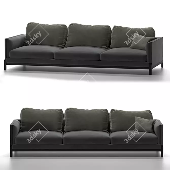 Modern Fabric Sofa for Stylish Living Spaces 3D model image 1