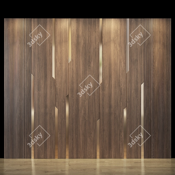 Modern 3D Wall Panels Set 3D model image 1