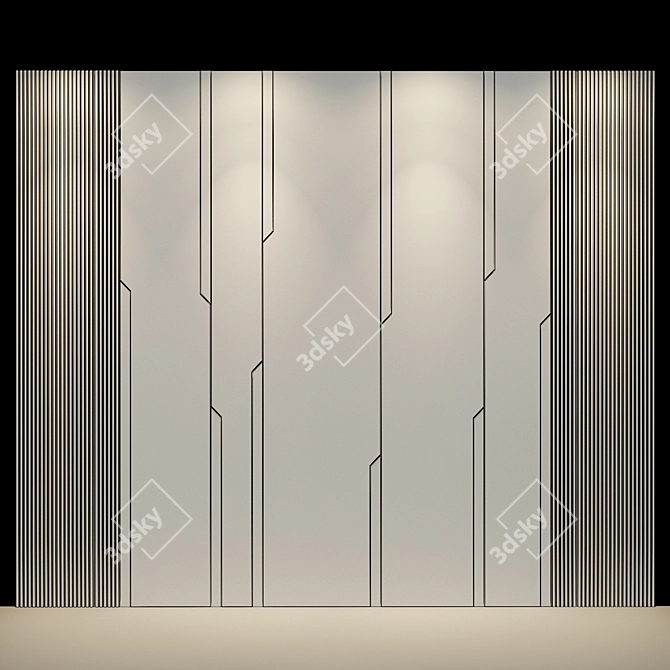 Modern 3D Wall Panels Set 3D model image 2