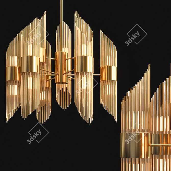 Elegant Bacaen Lampatron: Modern Design, Multiple Heights 3D model image 2