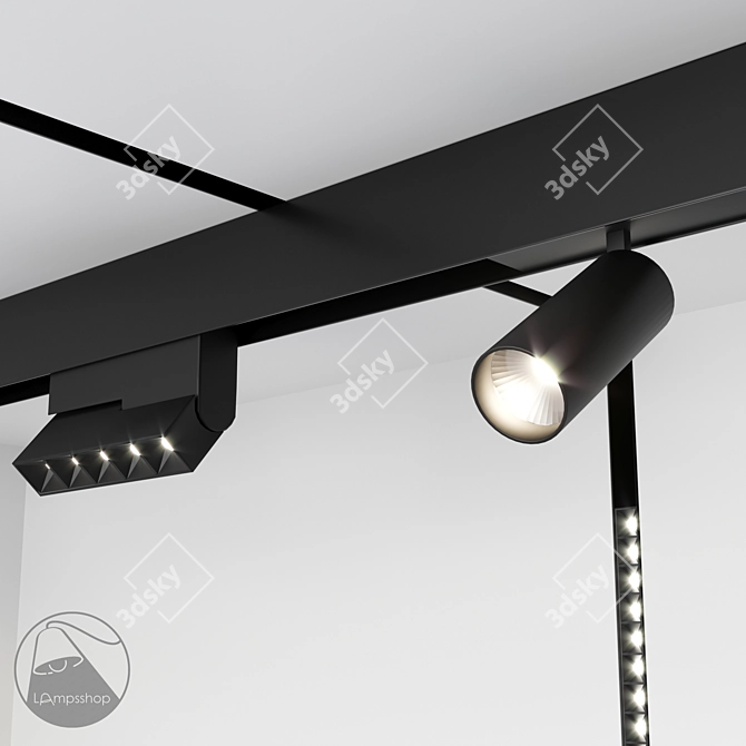 Magnetic LED Lighting Solution 3D model image 2