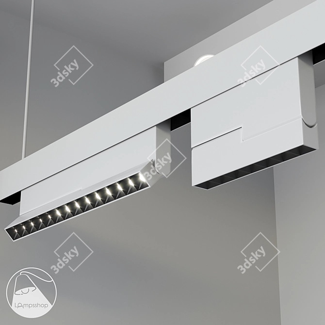 Magnetic LED Lighting Solution 3D model image 4