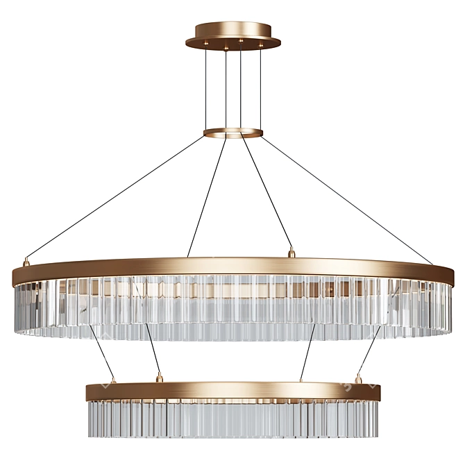 Elegant Flush Mount Ceiling Fixture 3D model image 1