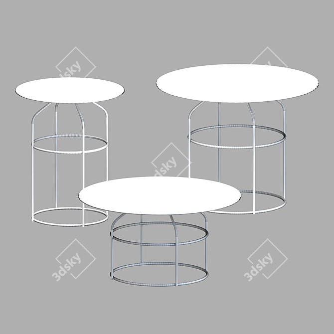 Modern Round Coffee Table 3D model image 2