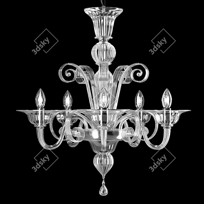 Luxury Murano Glass Chandelier - Primiero Pastoral 3D model image 1