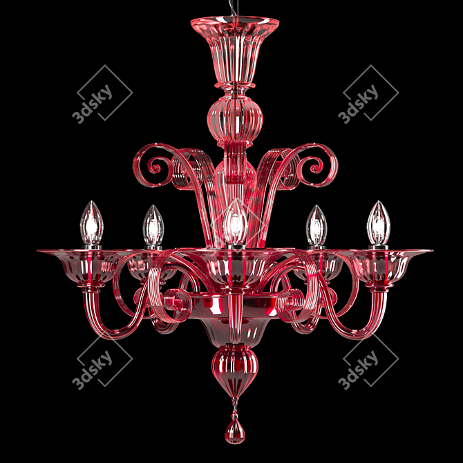 Luxury Murano Glass Chandelier - Primiero Pastoral 3D model image 2