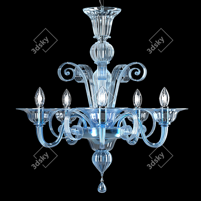 Luxury Murano Glass Chandelier - Primiero Pastoral 3D model image 3