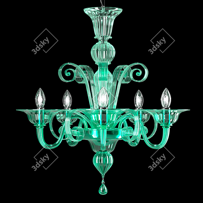 Luxury Murano Glass Chandelier - Primiero Pastoral 3D model image 4