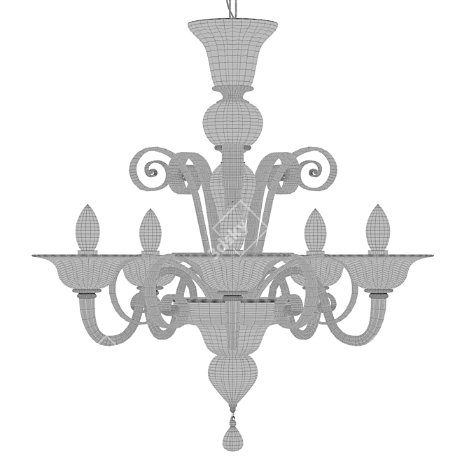 Luxury Murano Glass Chandelier - Primiero Pastoral 3D model image 7