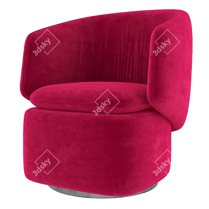 Swivel Crescent Chair: Sleek and Stylish 3D model image 3