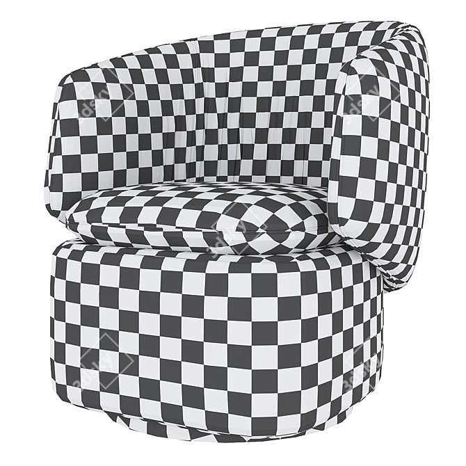 Swivel Crescent Chair: Sleek and Stylish 3D model image 6