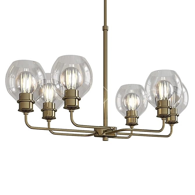 Timeless Elegance: Mid Century Chandelier 3D model image 1