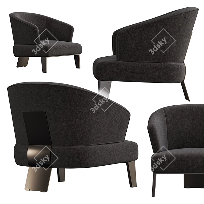 Reeves Large Armchair: Luxurious Comfort for Your Home 3D model image 4