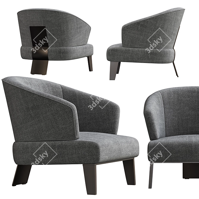 Reeves Large Armchair: Luxurious Comfort for Your Home 3D model image 6