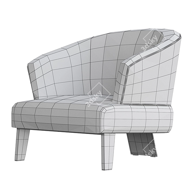 Reeves Large Armchair: Luxurious Comfort for Your Home 3D model image 7