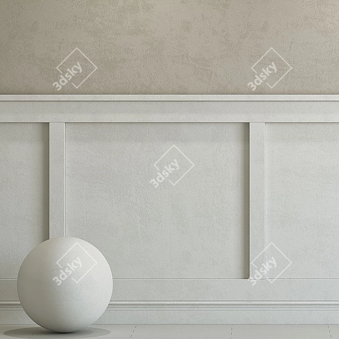 Title: Elegant Plaster with Molding 213 3D model image 2