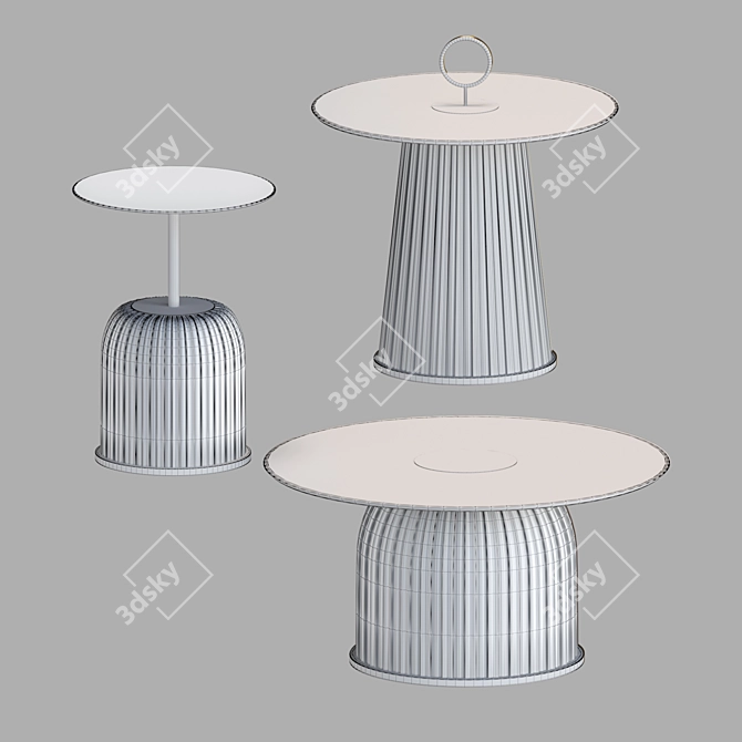 Modern Multi-Size Round Table 3D model image 2