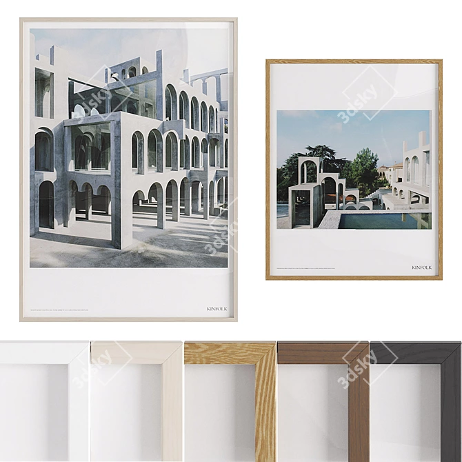 Minimalist Kinfolk Posters Set 3D model image 1