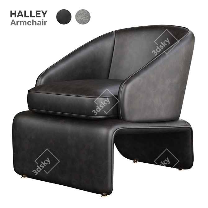 Elegant Minotti Halley Armchair 3D model image 1