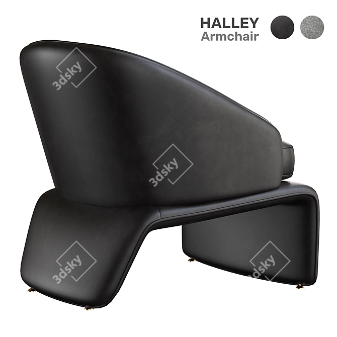 Elegant Minotti Halley Armchair 3D model image 3