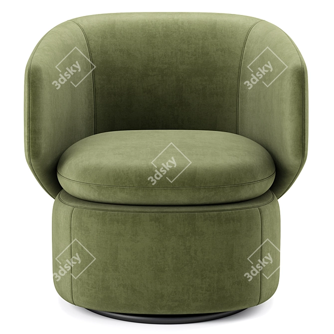 Swivel Crescent Chair: Stylish & Functional 3D model image 4